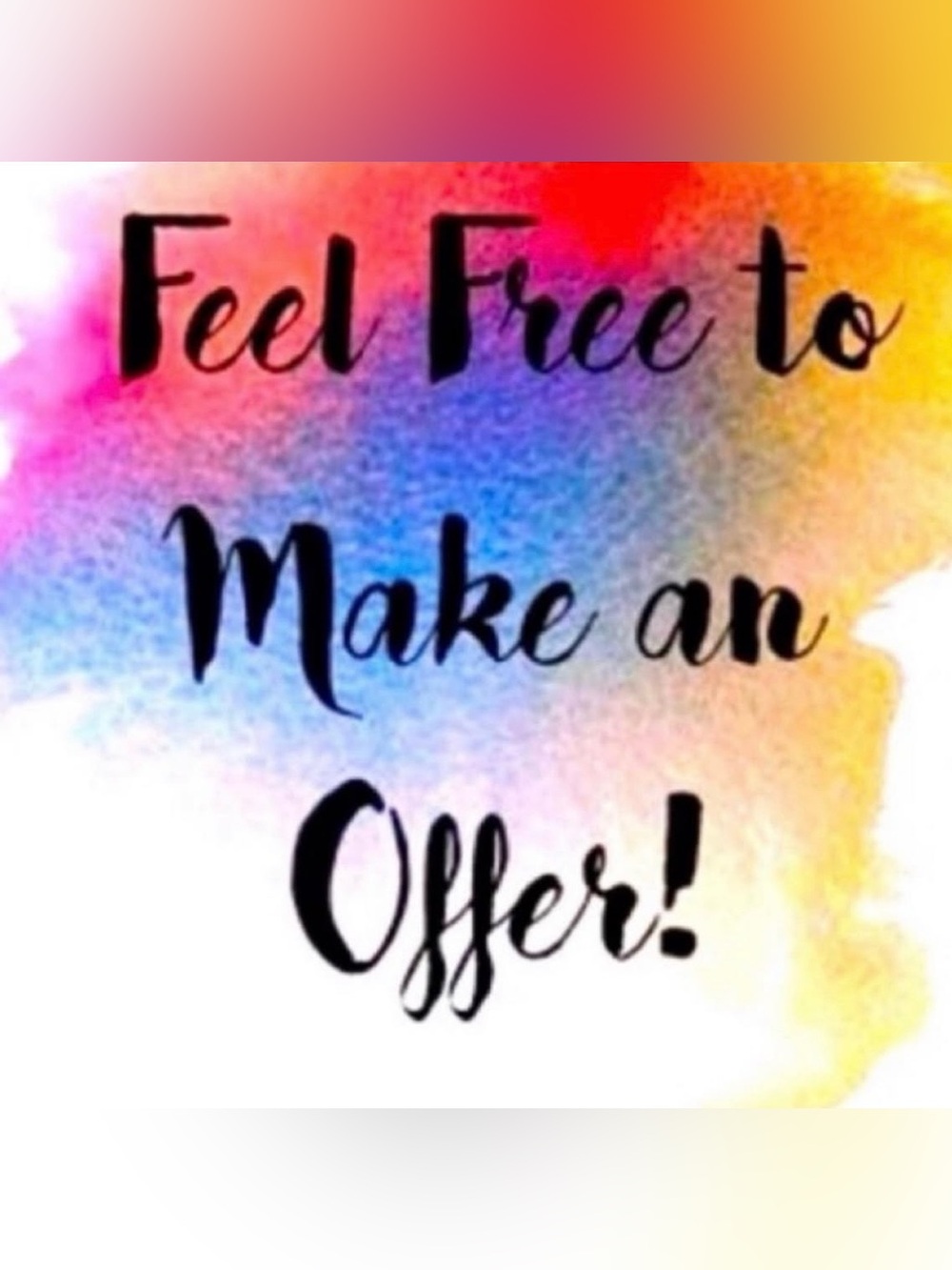 Multicolor 'Make an Offer' Graphic Sign
